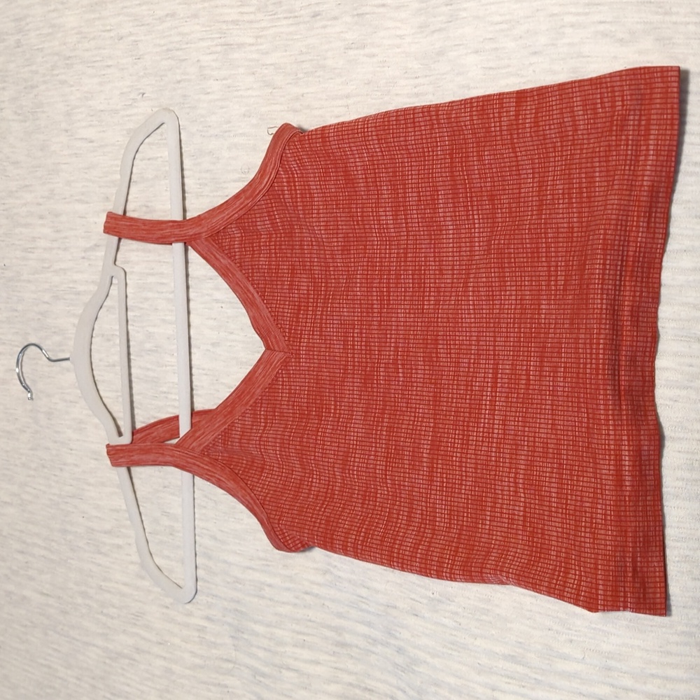 Athleta orange v-neck tank